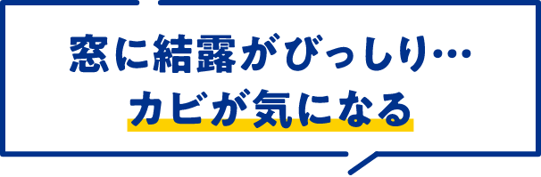 窓に結露がびっしり…、カビが気になる