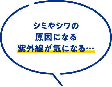 シミやシワの原因になる紫外線が気になる…